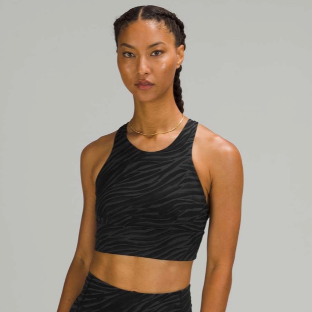 Lululemon Wunder Train Long-Line Tigre Camo Bra Medium Support, C/D Cups 6